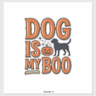 Vintage-Hund ist mein Boo-Halloween-Shirt-Design_1 Aufkleber