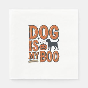 Vintage-Hund ist mein Boo-Halloween-Shirt-Design_1 Serviette