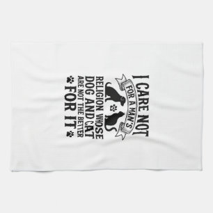 Vintage-Hund-Katze-Religion-Zitat-Pet-Liebhaber-De Geschirrtuch