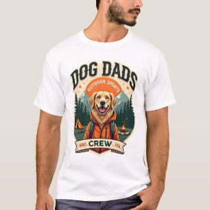 Vintage Hund Väter Outdoor-Sport-Crew Golden Retri T-Shirt