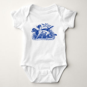 Vintage Hunde Baby Strampler