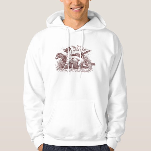 Vintage Hunde Hoodie (Vorderseite)