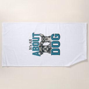 Vintage-Hundeliebhaber-Zitat-Vektordesign_1 Strandtuch