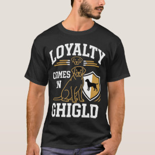 Vintage-Hundetreue-Schild-Grafik T-Shirt