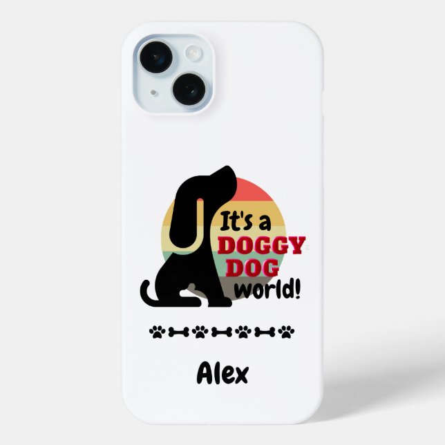 Vintage Hundewelt Case-Mate iPhone Hülle (Rückseite)