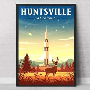 Vintage Huntsville Alabama Poster