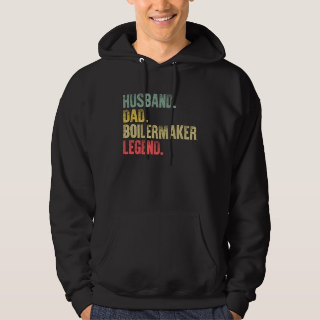 Vintage  Husband Dad Boilermaker Legend Retro Hoodie (Vorderseite)