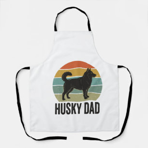 Vintage Husky Dad Retro Hund Vektor Design_1 Schürze