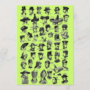 Vintage Hut-Einladung Einladung