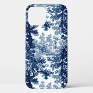 Vintage Hütte Landschaft Toile-Blue & White Case-Mate iPhone Hülle