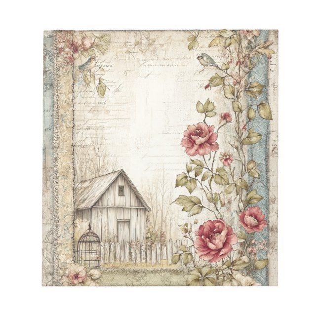 Vintage Hütte Notizblock (Vorderseite)