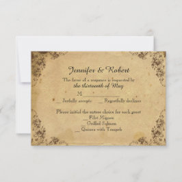 Vintage Hydrangea-Hochzeitskarte RSVP Karte