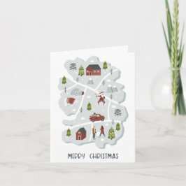 Vintage Hygge Weihnachtskarte Dankeskarte