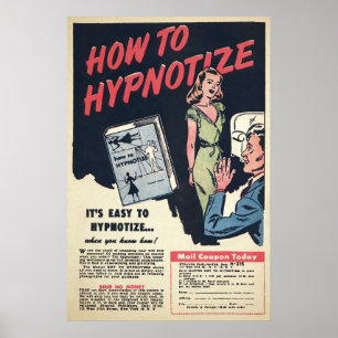 Vintage-Hypnotise-Werbearm-Kunst Poster