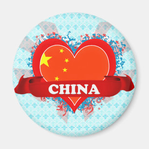 Vintage i-Liebe-China Magnet