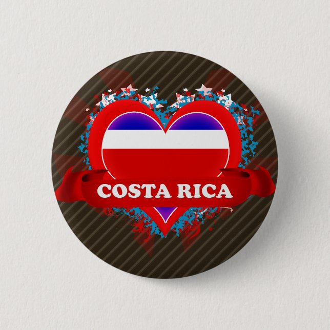 Vintage i-Liebe Costa Rica Button (Vorderseite)