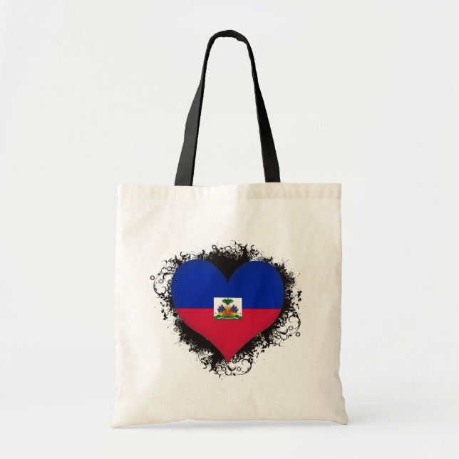 Vintage i-Liebe Haiti Tragetasche (Vorne)