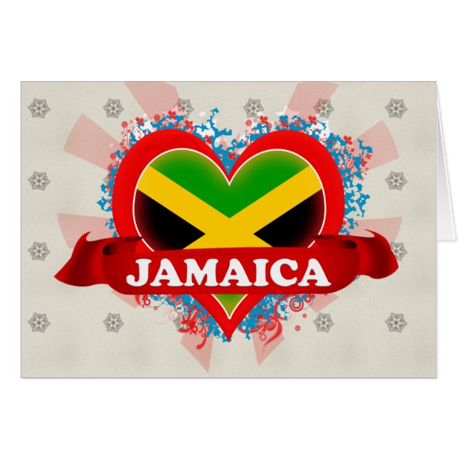 Vintage i-Liebe Jamaika (Vorderseite (Horizontal))