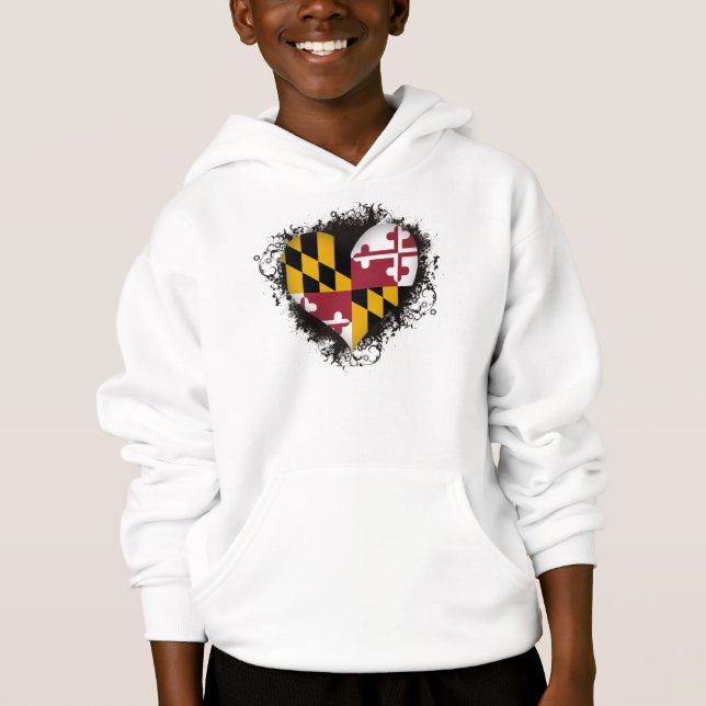 Vintage i-Liebe Maryland Hoodie (Vorderseite)