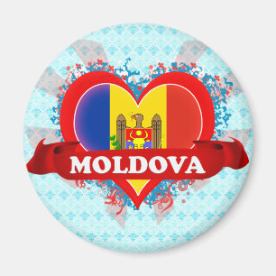 Vintage i-Liebe Moldau Magnet