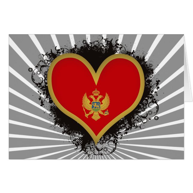 Vintage i-Liebe Montenegro (Vorderseite (Horizontal))