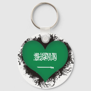 Vintage i-Liebe Saudi-Arabien Schlüsselanhänger