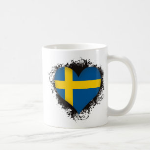 Vintage i-Liebe Schweden Kaffeetasse