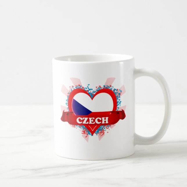 Vintage i-Liebe Tscheche Kaffeetasse (Rechts)