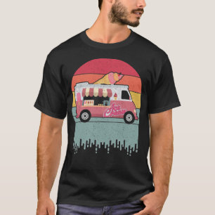 Vintage Ice Cream Truck Driver Dessert Meditation T-Shirt