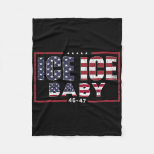 Vintage Ice Ice von Lustig Trump Männer Frauen Fleecedecke