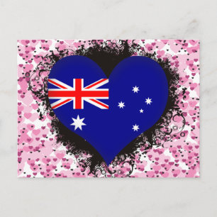 Vintage Ich liebe Australien Postkarte