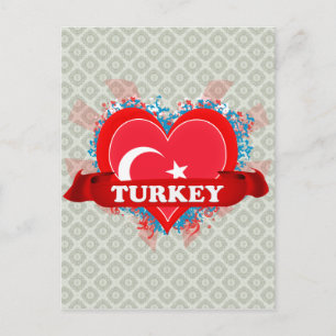 Vintage Ich liebe die Türkei Postkarte