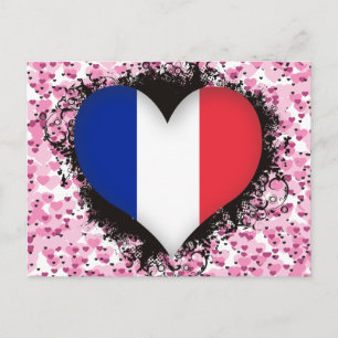 Vintage Ich liebe Frankreich Postkarte