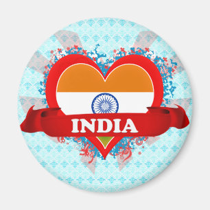 Vintage Ich liebe Indien Magnet