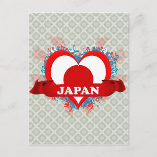 Vintage Ich liebe Japan Postkarte
