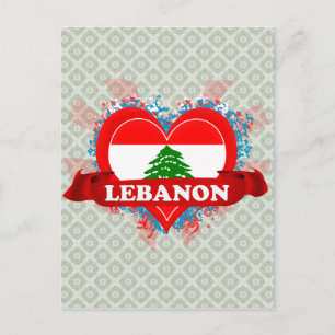 Vintage Ich liebe Libanon Postkarte