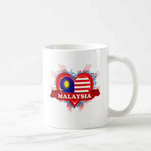 Vintage Ich liebe Malaysia Kaffeetasse