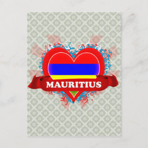 Vintage Ich liebe Mauritius Postkarte