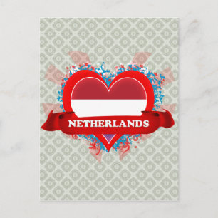 Vintage Ich liebe Niederlande Postkarte