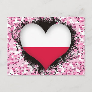 Vintage Ich liebe Polen Postkarte