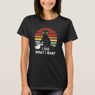Vintage Ich mache was ich will Katze Liebe R Papa T-Shirt