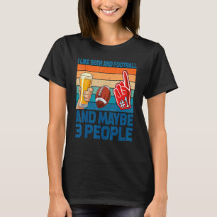 Vintage Ich mag Bier und Fußball und vielleicht 3 T-Shirt