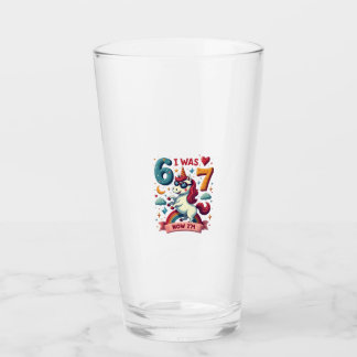 Vintage Ich war 6 jetzt bin ich Einhorn Geburtstag Glas