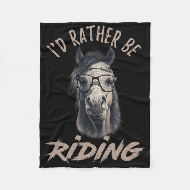 Vintage Id statt Reitpferd Fleecedecke (Vorderseite)