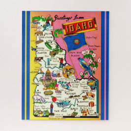 Vintage Idaho Staat 16x20 Karte