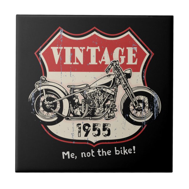 Vintage (Ihr Jahr oder Name) Fliese (Vorderseite)
