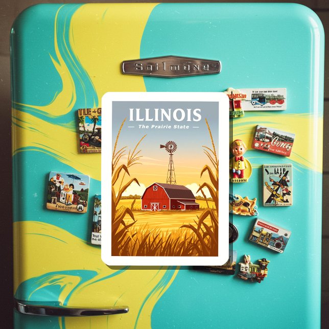 Vintage Illinois Magnet (Von Creator hochgeladen)