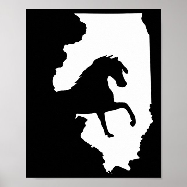 Vintage Illinois Pferderitte Poster (Vorne)