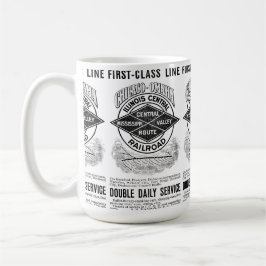 Vintage Illinois zentrale Eisenbahn Kaffeetasse