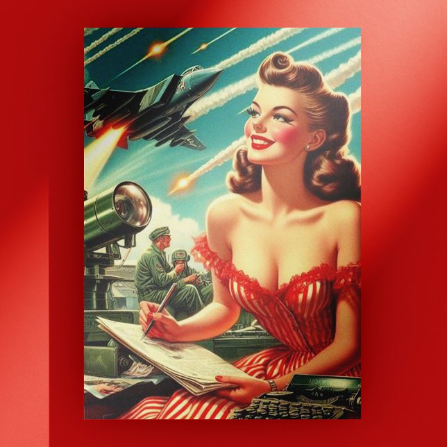 Vintage Illustration der 50er Jahre Postkarte (Von Creator hochgeladen)